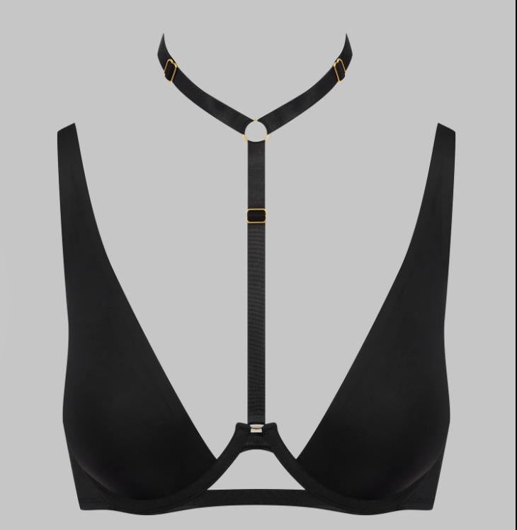 Maison Close Tapage Nocturne Halterneck Bra 564664-Bras-Maison Close-Black-32-B-Anna Bella Fine Lingerie, Reveal Your Most Gorgeous Self!
