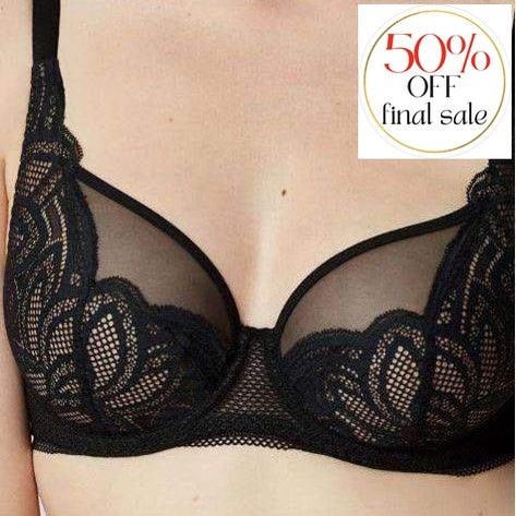 Maison Lejaby Grace Underwire Bra 20233-Bras-Maison Lejaby-Black-34-C-Anna Bella Fine Lingerie, Reveal Your Most Gorgeous Self!
