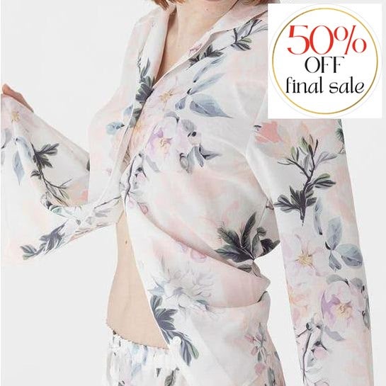 Maison Lejaby Nufit Garden Pajama Set 21197-Loungewear-Maison Lejaby-Garden-Small-Anna Bella Fine Lingerie, Reveal Your Most Gorgeous Self!