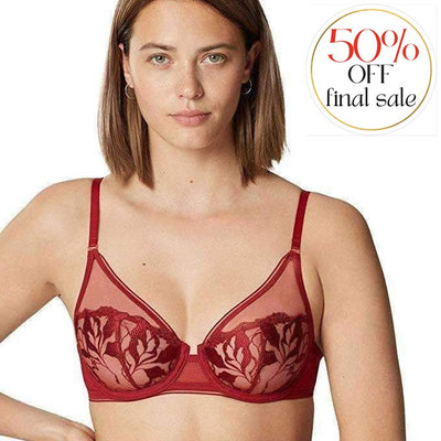 Maison Lejaby Sin Bra in Ruby 19133-Anna Bella Fine Lingerie-Precious Ruby-32-D