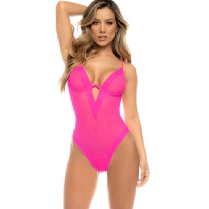 Mapale Debra Bodysuit in Hot Pink 8832-Anna Bella Fine Lingerie-Hot Pink-Small/Medium-