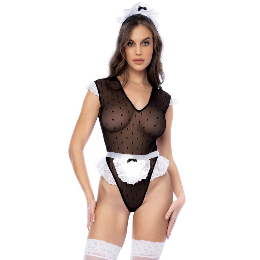 Mapale Naomi Sexy Maid Costume 60027-Bodysuit-Mapale&