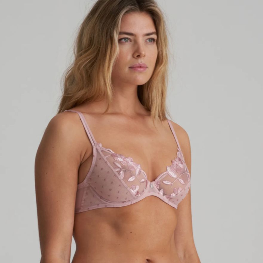 Marie Jo Agnes Deep Plunge Bra in Vintage Pink 0102590-Anna Bella Fine Lingerie-Vintage Pink-32-C