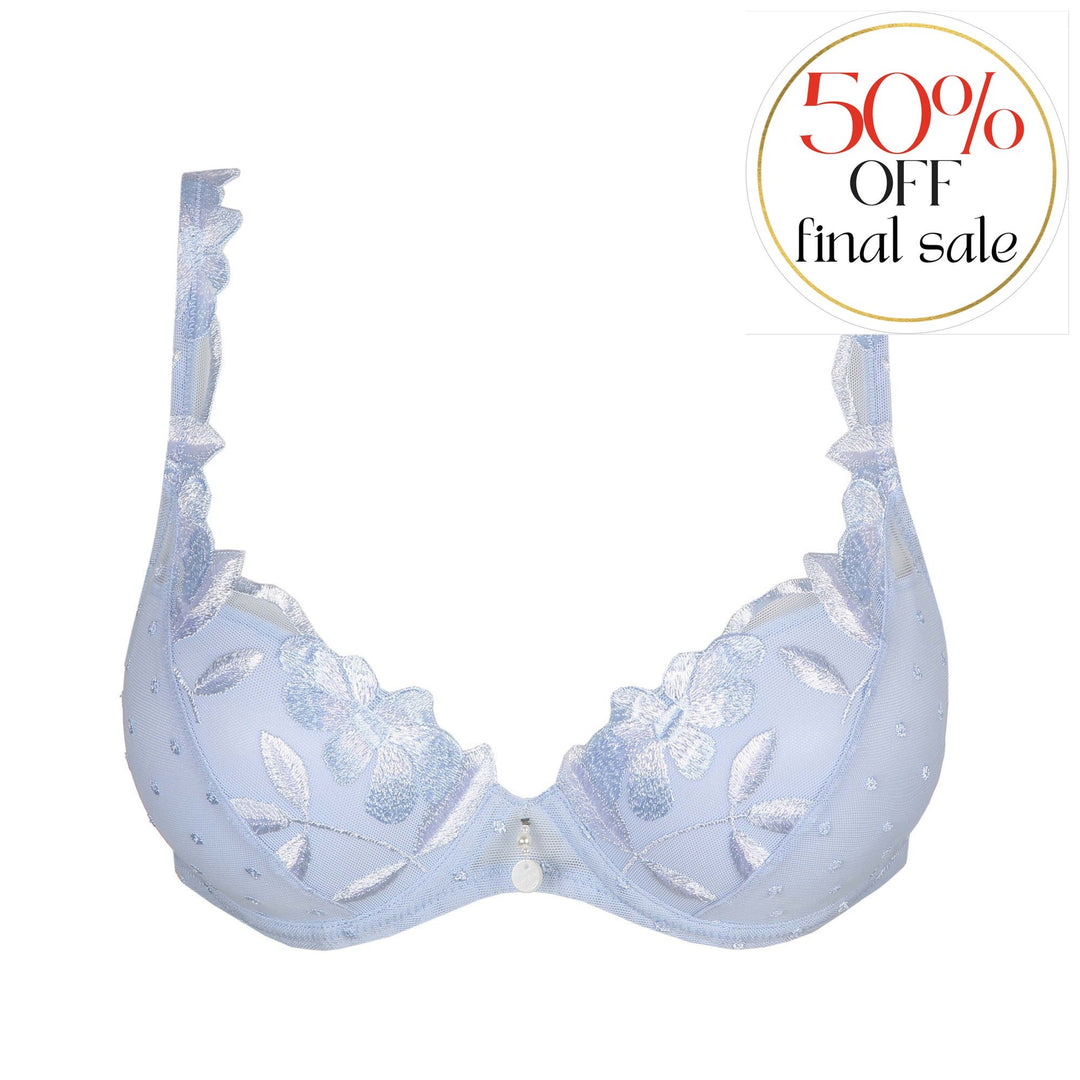 Marie Jo Agnes Round Shape Padded Bra in Pale Blue 0102597-Bras-Marie Jo-Pale Blue-34-D-Anna Bella Fine Lingerie, Reveal Your Most Gorgeous Self!
