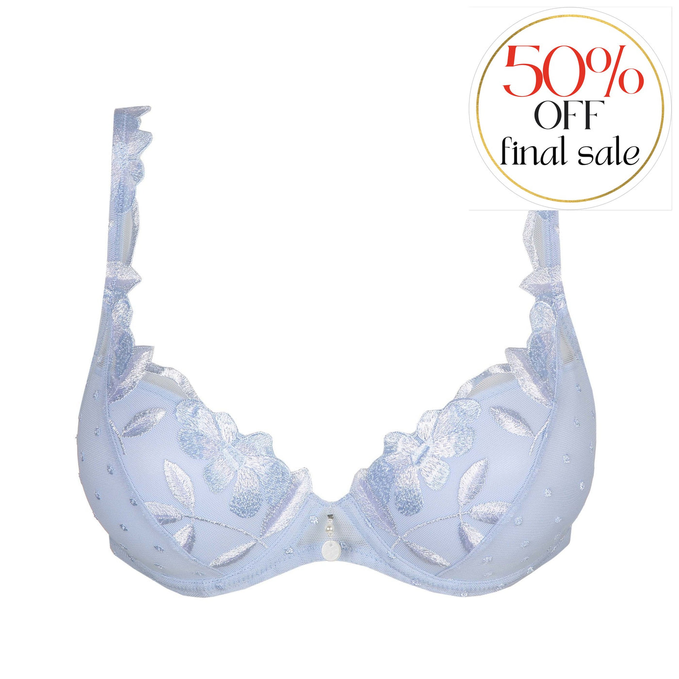 Marie Jo Agnes Round Shape Padded Bra in Pale Blue 0102597-Anna Bella Fine Lingerie-Pale Blue-34-D