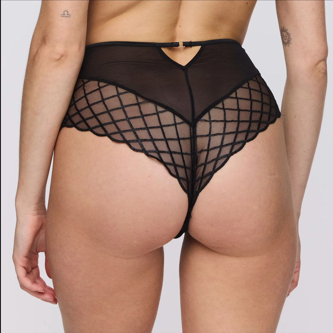 Marie Jo Aven Luxury Thong 0602911-Panties-Marie Jo-Black-Small-Anna Bella Fine Lingerie, Reveal Your Most Gorgeous Self!