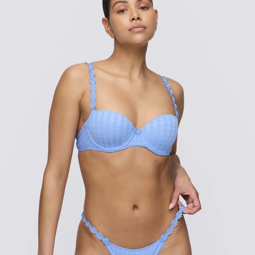 Marie Jo Avero Balcony Bra in Santorini Blue 0100419-Anna Bella Fine Lingerie-Santorini Blue-32-D