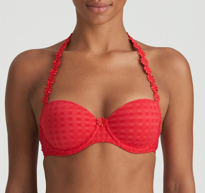 Marie Jo Avero Balcony Bra in Scarlet 0100419-Bras-Marie Jo-Scarlet-32-D-Anna Bella Fine Lingerie, Reveal Your Most Gorgeous Self!
