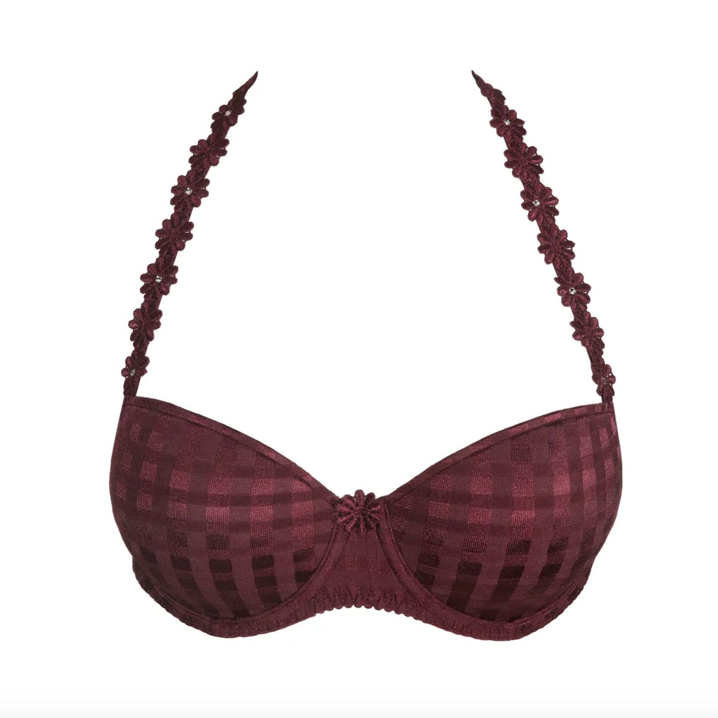 Marie Jo Avero Balcony Bra in Wine 0100419 $154.00-Anna Bella Fine Lingerie-Wine-32-C