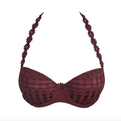 Marie Jo Avero Balcony Bra in Wine 0100419 $154.00-Anna Bella Fine Lingerie-Wine-32-C