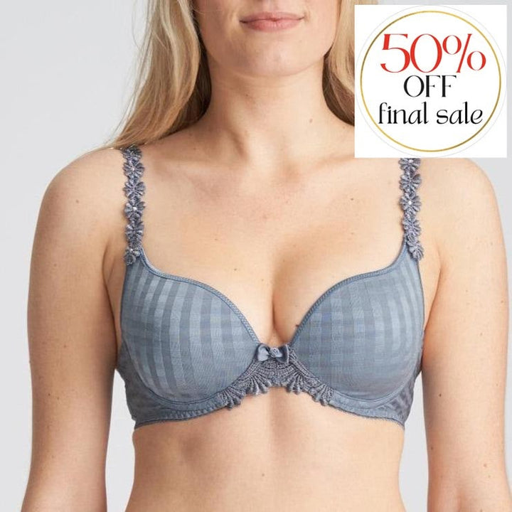 Marie Jo Avero Padded Heart Shaped Bra in Atlantic Blue 0100416-Bras-Marie Jo-Atlantic Blue-32-B-Anna Bella Fine Lingerie, Reveal Your Most Gorgeous Self!