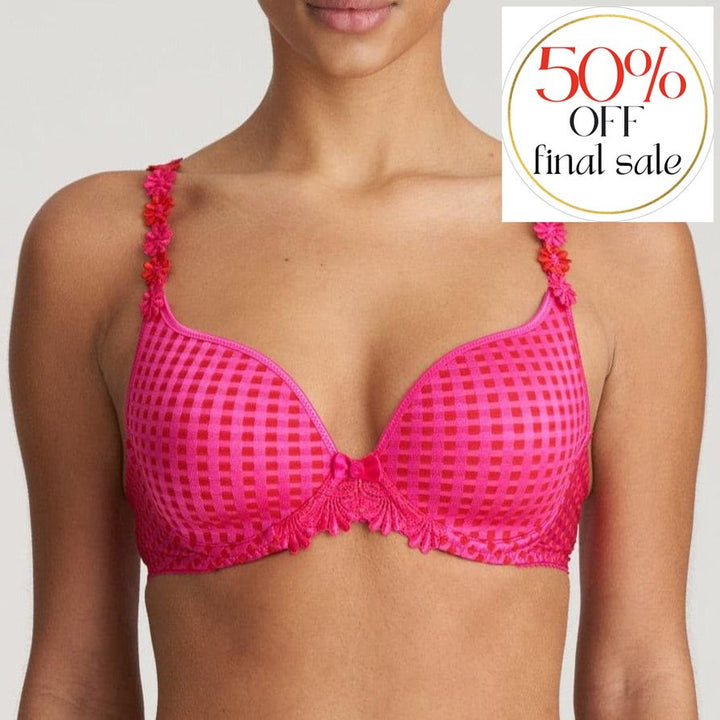 Marie Jo Avero Padded Heartshape Bra 0100416 in Electric Pink-Bras-Marie Jo-Electric Pink-32-D-Anna Bella Fine Lingerie, Reveal Your Most Gorgeous Self!