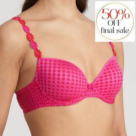 Marie Jo Avero Padded Plunge Bra in Electric Pink 0100418-Bras-Marie Jo-Electric Pink-34-D-Anna Bella Fine Lingerie, Reveal Your Most Gorgeous Self!