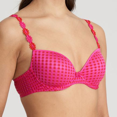 Marie Jo Avero Padded Plunge Bra in Electric Pink 0100418-Anna Bella Fine Lingerie-Electric Pink-34-D