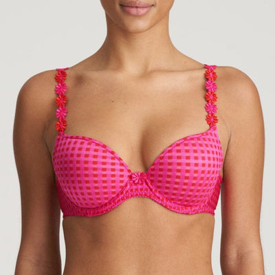 Marie Jo Avero Padded Plunge Bra in Electric Pink 0100418-Anna Bella Fine Lingerie-Electric Pink-34-D