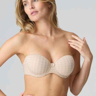 Marie Jo Avero Padded Strapless Bra in Caffe' Latte 0100413-Strapless Bras-Marie Jo-Caffe' Latte-32-D-Anna Bella Fine Lingerie, Reveal Your Most Gorgeous Self!