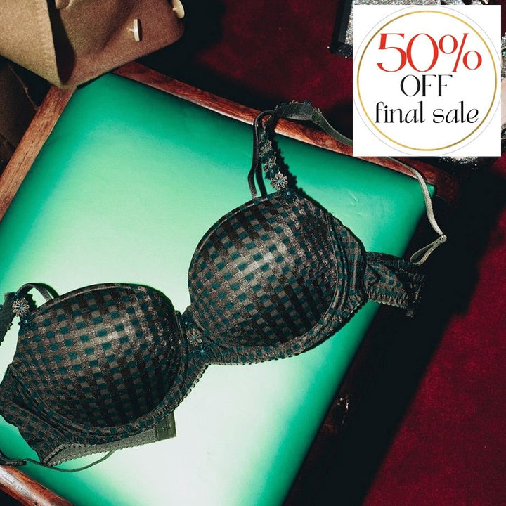 Marie Jo Avero Pre-Formed Balcony Bra in Tiny Jade 0100419-Bras-Marie Jo-Tiny Jade-32-D-Anna Bella Fine Lingerie, Reveal Your Most Gorgeous Self!