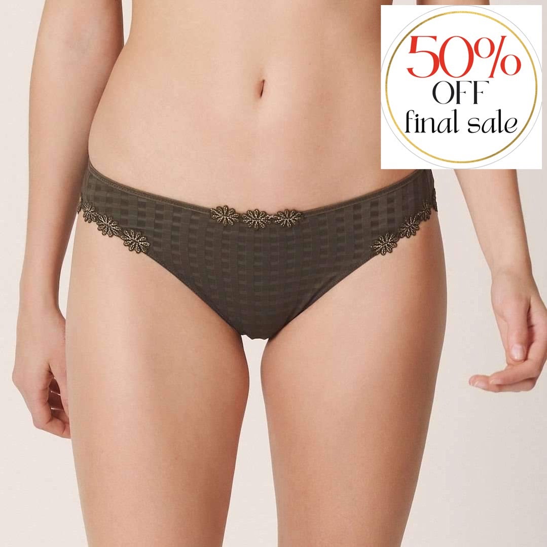 Marie Jo Avero Rio Briefs 0500413-Panties-Marie Jo-Kaki-Small-Anna Bella Fine Lingerie, Reveal Your Most Gorgeous Self!