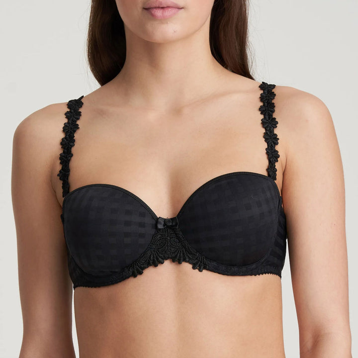 Marie Jo Avero Strapless Bra in Black 0200413-Strapless Bras-Marie Jo-Black-30-E-Anna Bella Fine Lingerie, Reveal Your Most Gorgeous Self!