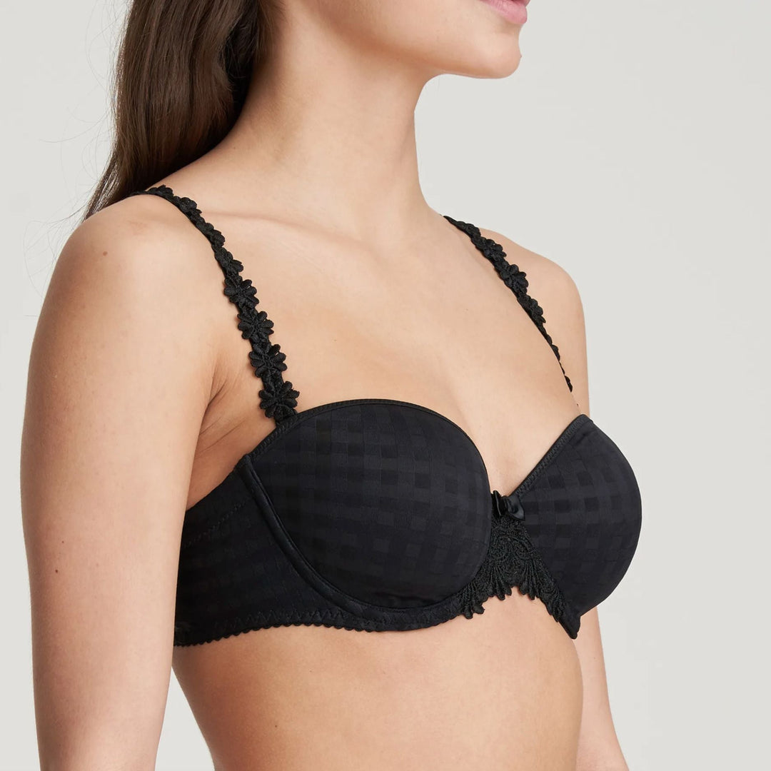 Marie Jo Avero Strapless Bra in Black 0200413-Strapless Bras-Marie Jo-Black-30-E-Anna Bella Fine Lingerie, Reveal Your Most Gorgeous Self!