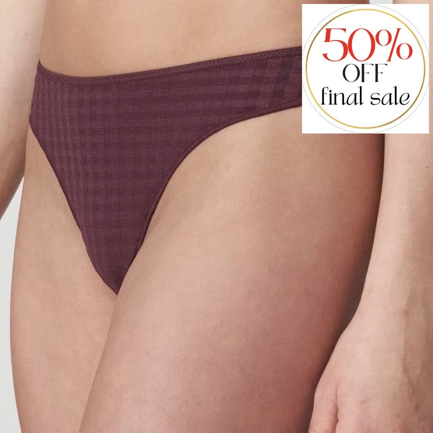 Marie Jo Avero Thong Wine 0600410-Panties-Marie Jo-Wine-Small-Anna Bella Fine Lingerie, Reveal Your Most Gorgeous Self!