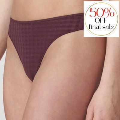 Marie Jo Avero Thong Wine 0600410-Panties-Marie Jo-Wine-Small-Anna Bella Fine Lingerie, Reveal Your Most Gorgeous Self!