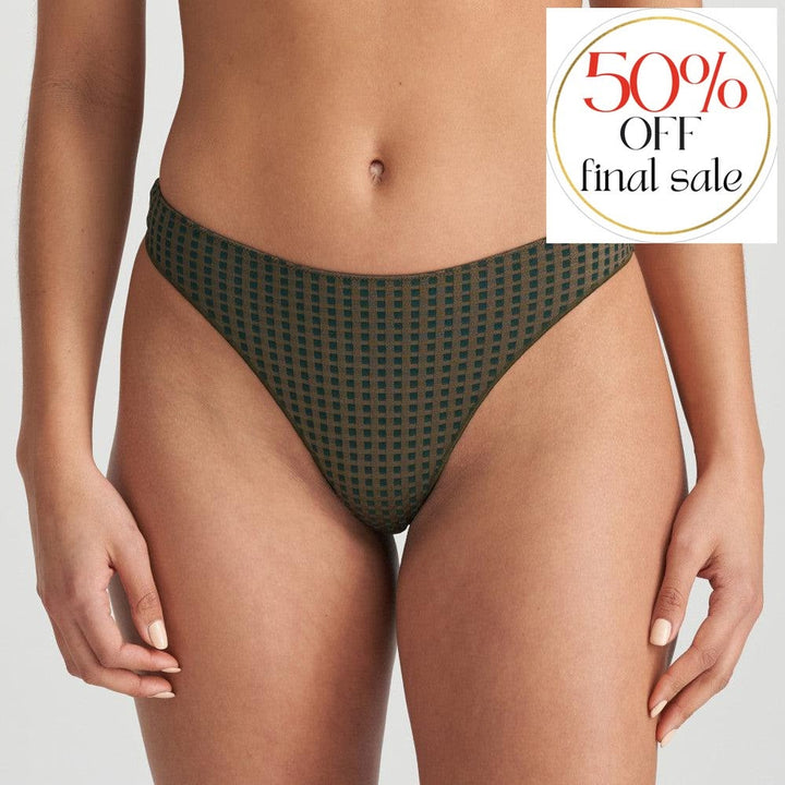 Marie Jo Avero Thong in Tiny Jade 0600410-Panties-Marie Jo-Tiny Jade-XSmall-Anna Bella Fine Lingerie, Reveal Your Most Gorgeous Self!