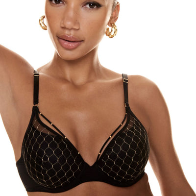 Marie Jo Colima Padded Heartshape Bra 002856 in Black-Anna Bella Fine Lingerie-Black-34-B