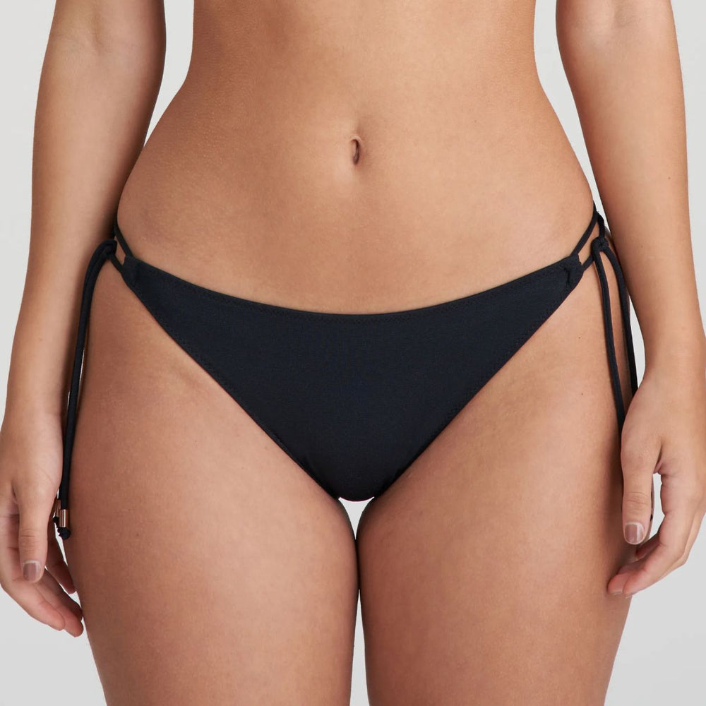 Marie Jo Dahu Bikini Briefs With Ropes 1006754 in Black-Swimwear-Marie Jo-Black-XSmall-Anna Bella Fine Lingerie, Reveal Your Most Gorgeous Self!