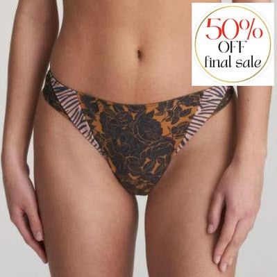 Marie Jo Emmanuel Thong 0622130-Panties-Marie Jo-Midnight Blue-XSmall-Anna Bella Fine Lingerie, Reveal Your Most Gorgeous Self!