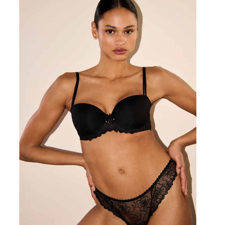 Marie Jo Jane Padded Balcony Bra in Black 0101339-Bras-Marie Jo-Black-32-D-Anna Bella Fine Lingerie, Reveal Your Most Gorgeous Self!