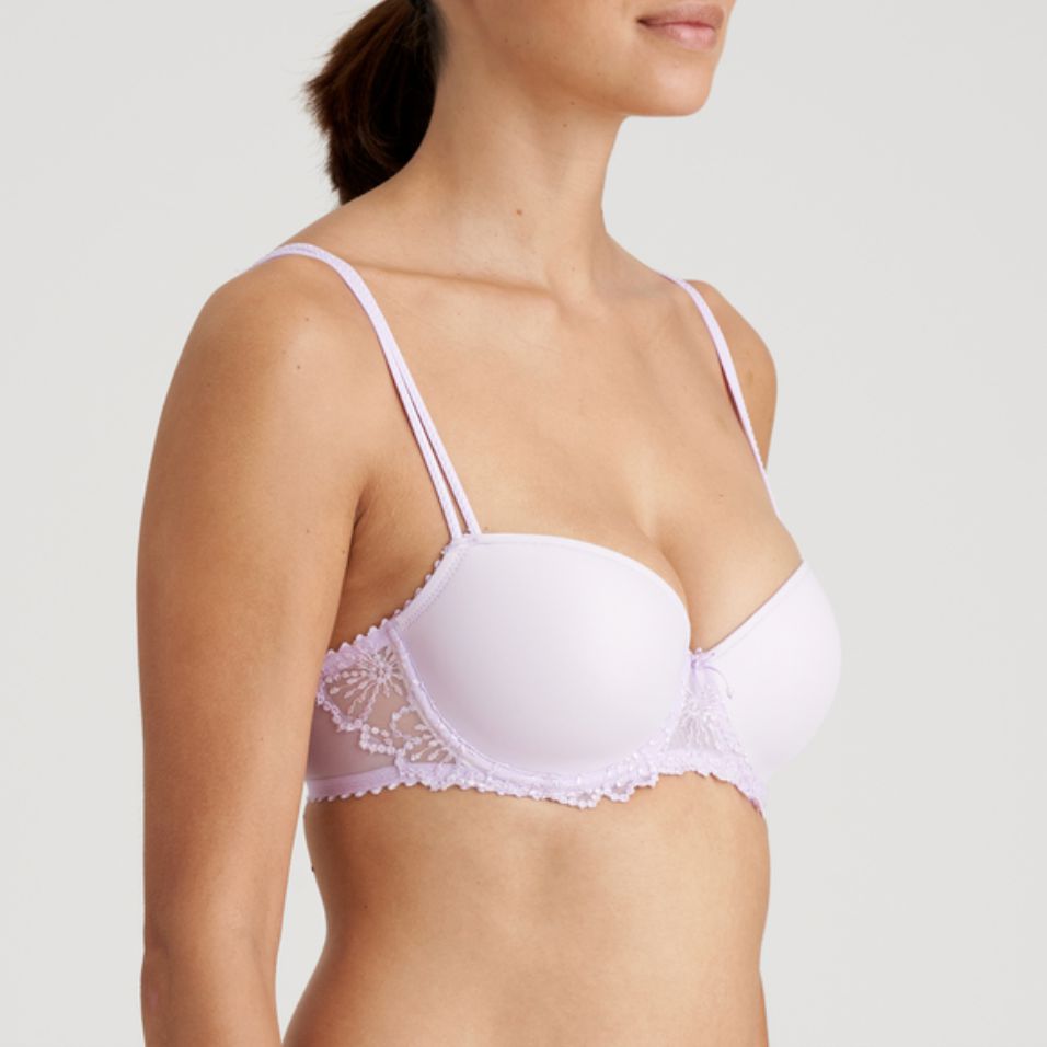 Marie Jo Jane Padded Balcony Bra in Pastel Lavender 0101339PTL-Anna Bella Fine Lingerie-This padded bra creates the same irresistible cleavage as a balcony bra but is even more comfortable thanks to the wider underwire. Pastel Lavender is a trendy, soft color that can be worn under every outfit.