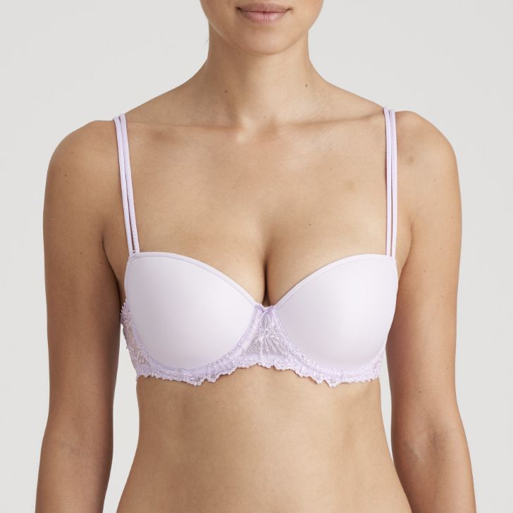 Marie Jo Jane Padded Balcony Bra in Pastel Lavender 0101339PTL-Anna Bella Fine Lingerie-This padded bra creates the same irresistible cleavage as a balcony bra but is even more comfortable thanks to the wider underwire. Pastel Lavender is a trendy, soft color that can be worn under every outfit.