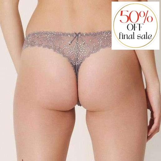 Marie Jo Jane Thong 0601330-Panties-Marie Jo-Iced Coffee-Medium-Anna Bella Fine Lingerie, Reveal Your Most Gorgeous Self!