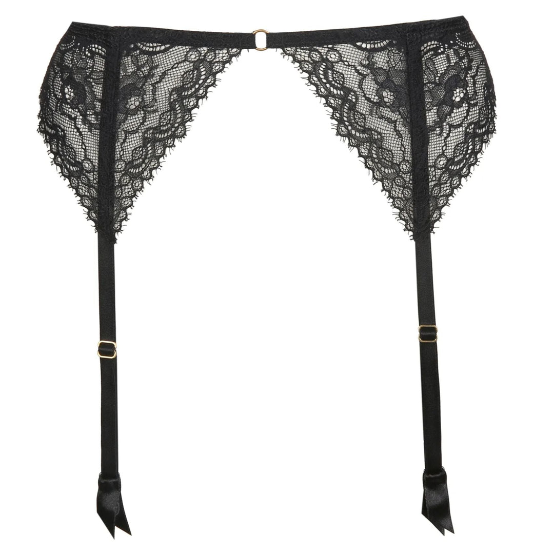 Marie Jo Junoo Garter Black 0702710-Garter Belt-Marie Jo-Black-XSmall-Anna Bella Fine Lingerie, Reveal Your Most Gorgeous Self!