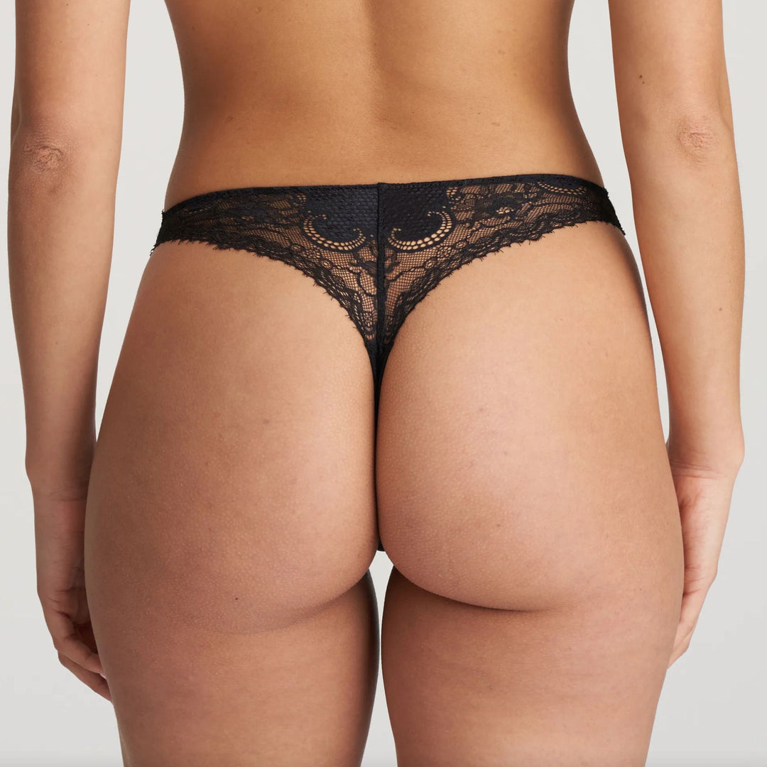 Marie Jo Junoo Thong Black 0602710-Panties-Marie Jo-Black-XSmall-Anna Bella Fine Lingerie, Reveal Your Most Gorgeous Self!