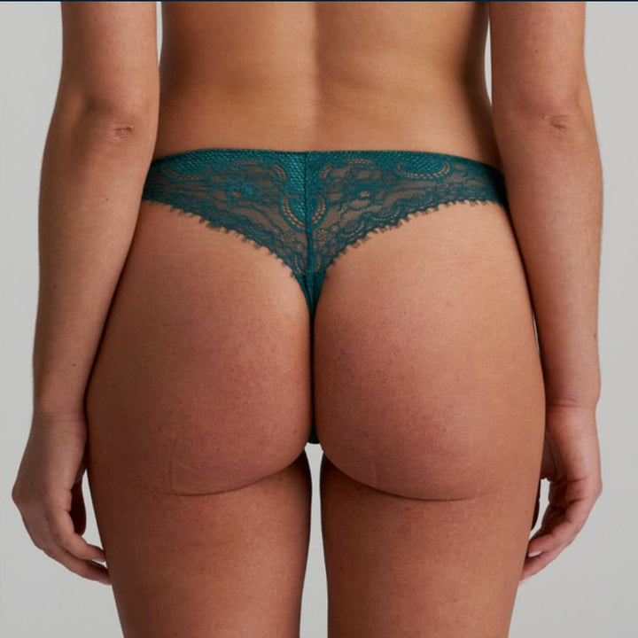 Marie Jo Junoo Thong in Jasper Green 0602710-Panties-Marie Jo-Jasper Green-XSmall-Anna Bella Fine Lingerie, Reveal Your Most Gorgeous Self!