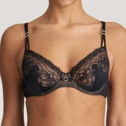 Marie Jo Junoo UW Bra Black 0102711-Bras-Marie Jo-Black-32-C-Anna Bella Fine Lingerie, Reveal Your Most Gorgeous Self!