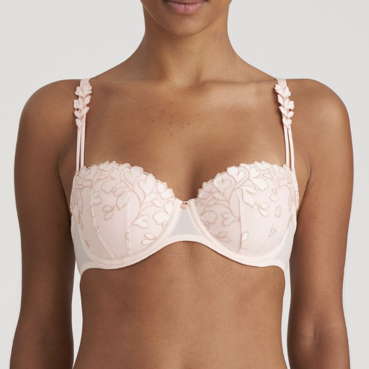 Marie Jo Leda Padded Balcony Bra in Glossy Pink 0102529GLP-Anna Bella Fine Lingerie-Glossy Pink-32-B