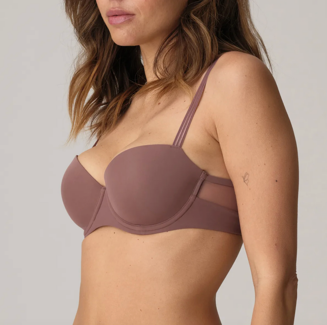 Marie Jo Louie Padded Balcony Bra 0122099 in Satin Taupe-Bras-Marie Jo-Satin Taupe-36-F-Anna Bella Fine Lingerie, Reveal Your Most Gorgeous Self!