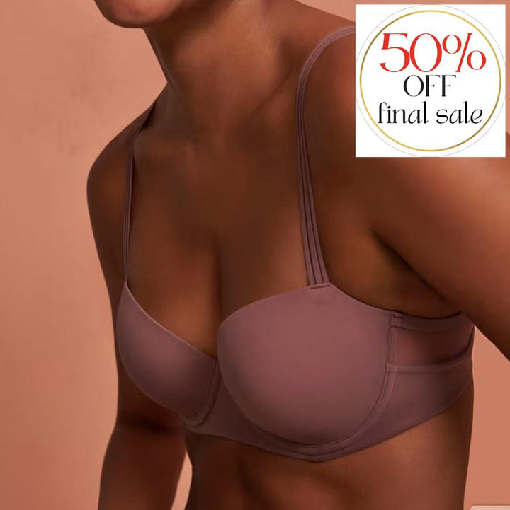 Marie Jo Louie Padded Balcony Bra 0122099 in Satin Taupe-Bras-Marie Jo-Satin Taupe-36-F-Anna Bella Fine Lingerie, Reveal Your Most Gorgeous Self!