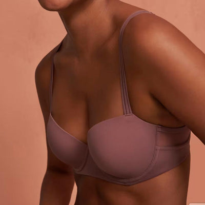 Marie Jo Louie Padded Balcony Bra 0122099 in Satin Taupe-Anna Bella Fine Lingerie-Satin Taupe-36-F