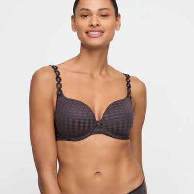 Marie Jo Padded Heart Shaped Bra 0200416 in Sweet Chocolate-Anna Bella Fine Lingerie-Sweet Chocolate-30-D
