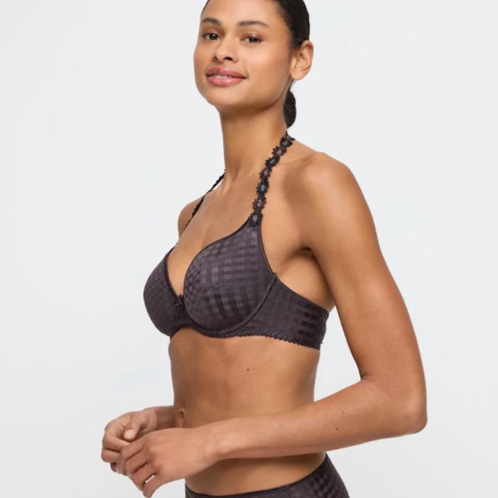 Marie Jo Padded Heart Shaped Bra 0200416 in Sweet Chocolate-Anna Bella Fine Lingerie-Sweet Chocolate-30-D