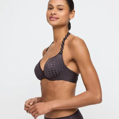 Marie Jo Padded Heart Shaped Bra 0200416 in Sweet Chocolate-Anna Bella Fine Lingerie-Sweet Chocolate-30-D
