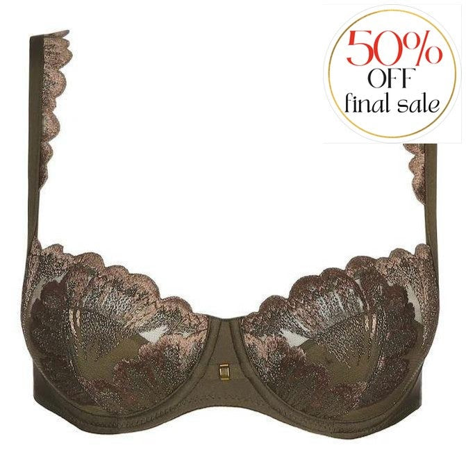 Marie Jo Phoebe Balcony Bra 0102455-Bras-Marie Jo-Olive Green-32-B-Anna Bella Fine Lingerie, Reveal Your Most Gorgeous Self!