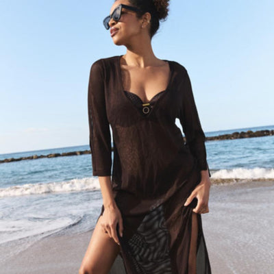 Marie Jo Swim Tomar Cover-Up 1007894-Swimwear-Marie Jo-Earth-XSmall-Anna Bella Fine Lingerie, Reveal Your Most Gorgeous Self!