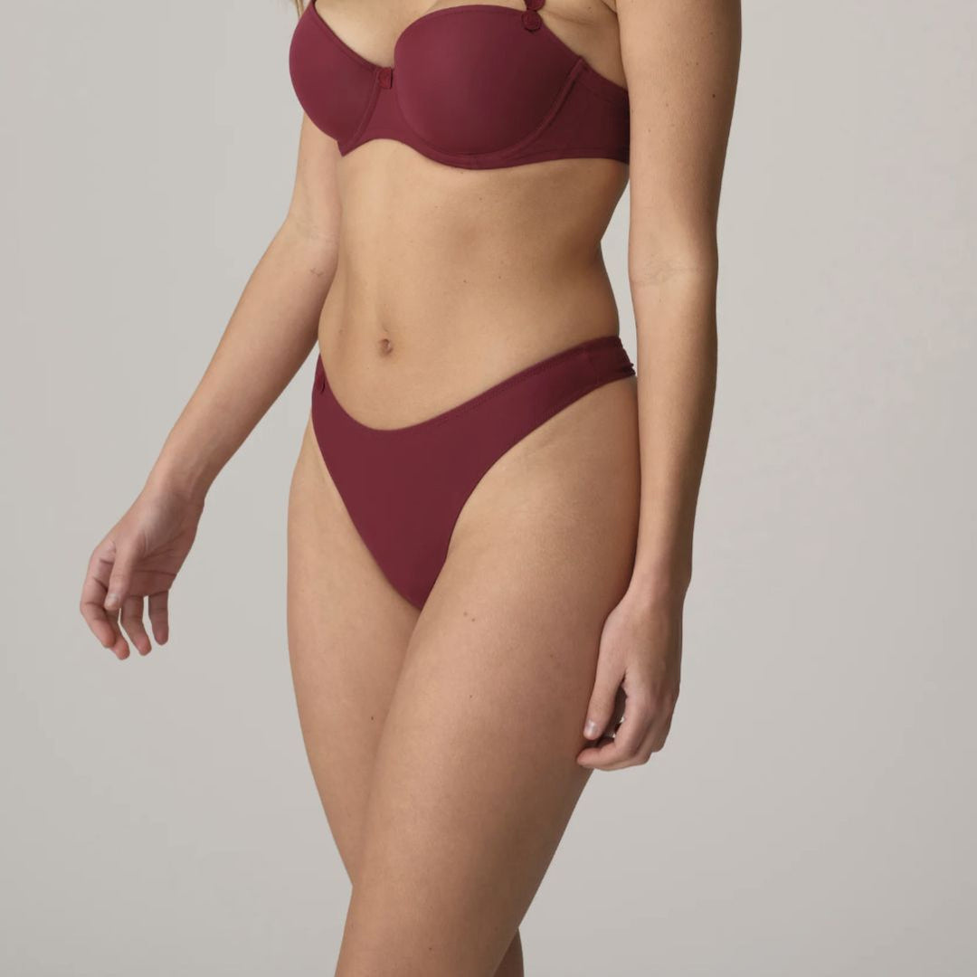 Marie Jo Thong in Peony Red 0620820-Panties-Marie Jo-Peony Pink-XSmall-Anna Bella Fine Lingerie, Reveal Your Most Gorgeous Self!