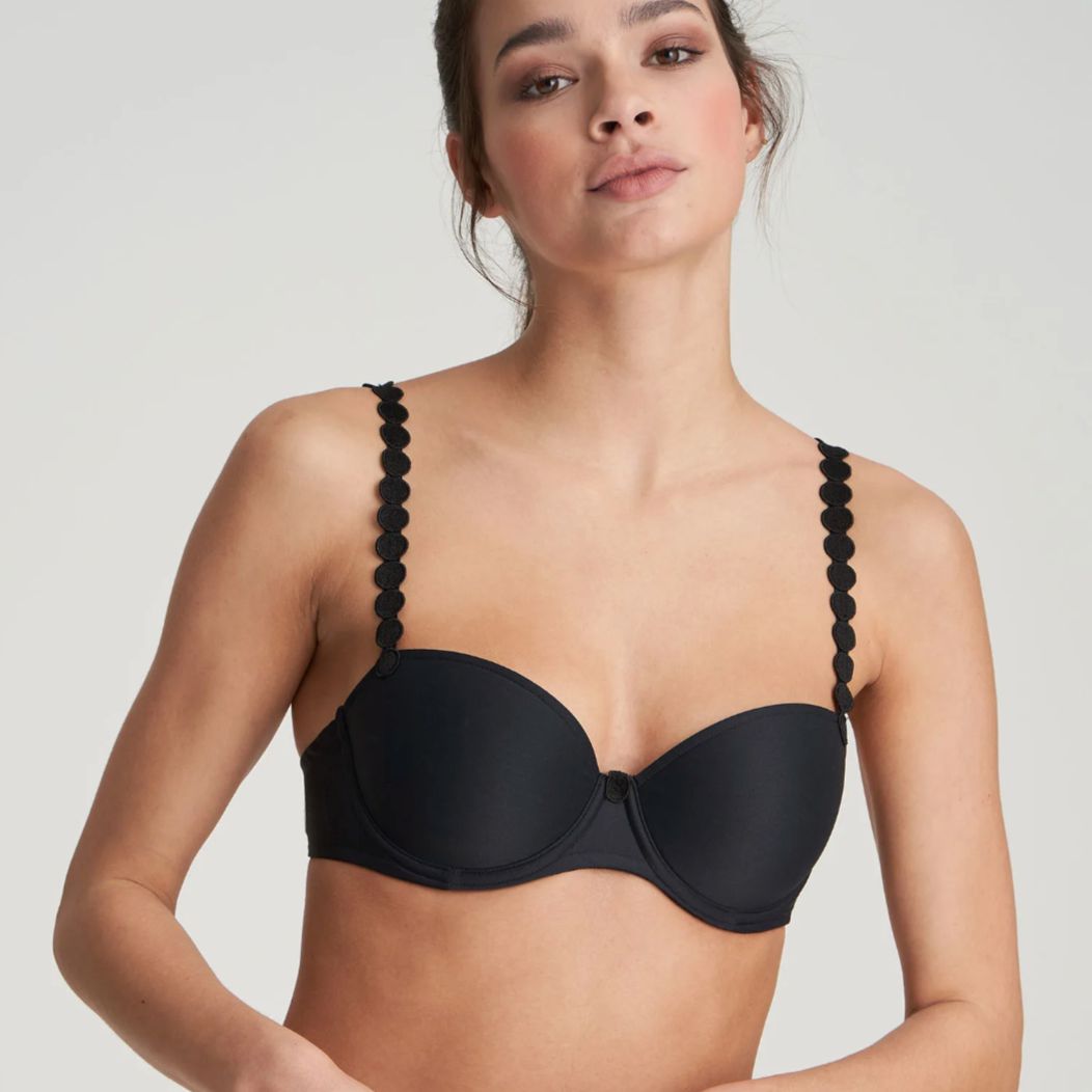 Marie Jo Tom Balcony Bra 0120829 in Charcoal-Bras-Marie Jo-Charcoal-32-C-Anna Bella Fine Lingerie, Reveal Your Most Gorgeous Self!