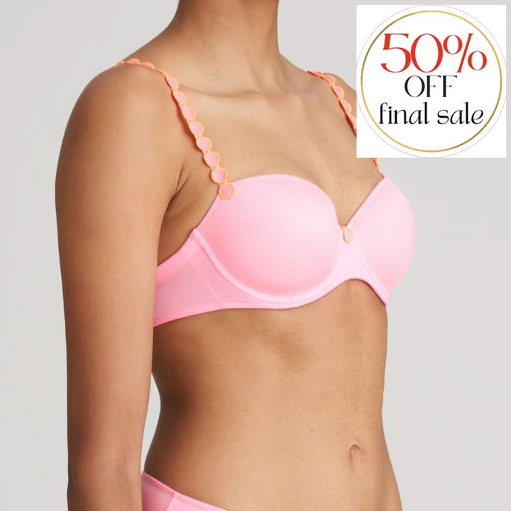 Marie Jo Tom Balcony Bra 0120829 in Happy Pink-Bras-Marie Jo-Happy Pink-32-B-Anna Bella Fine Lingerie, Reveal Your Most Gorgeous Self!
